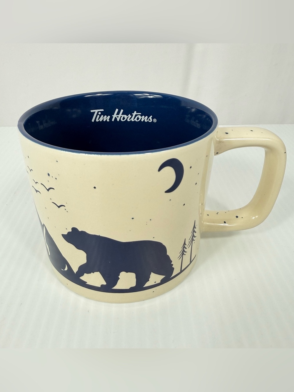 Tim Hortons Canada 2019 Collectible Holiday Coffee Mug Blue  Bear Tea Cup
